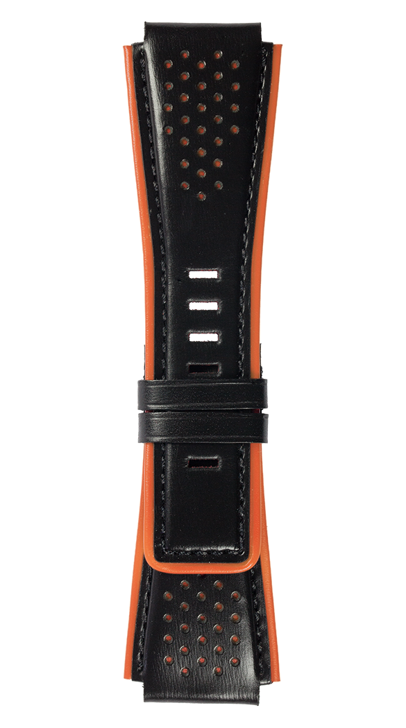 Bell & Ross Strap Br 01/03 Br-x1 Black Orange Aero Gt Medium