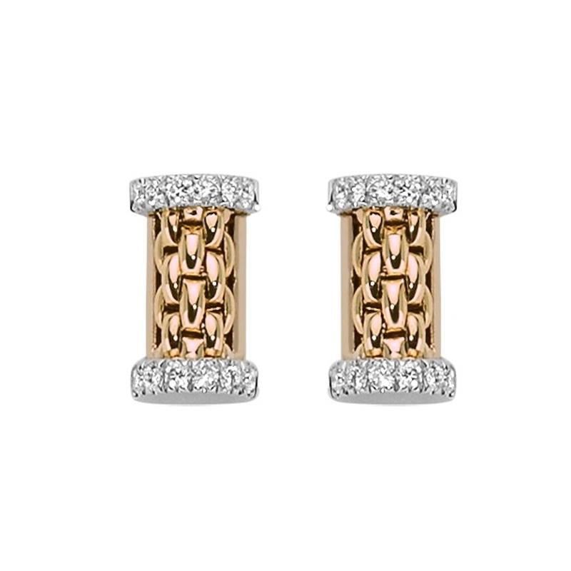 Fope Essentials 18ct Rose Gold Diamond Stud Earrings