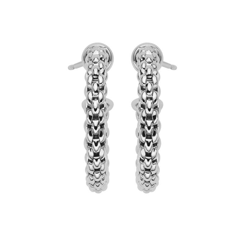 Fope Essentials 18ct White Gold Small Hoop Earrings