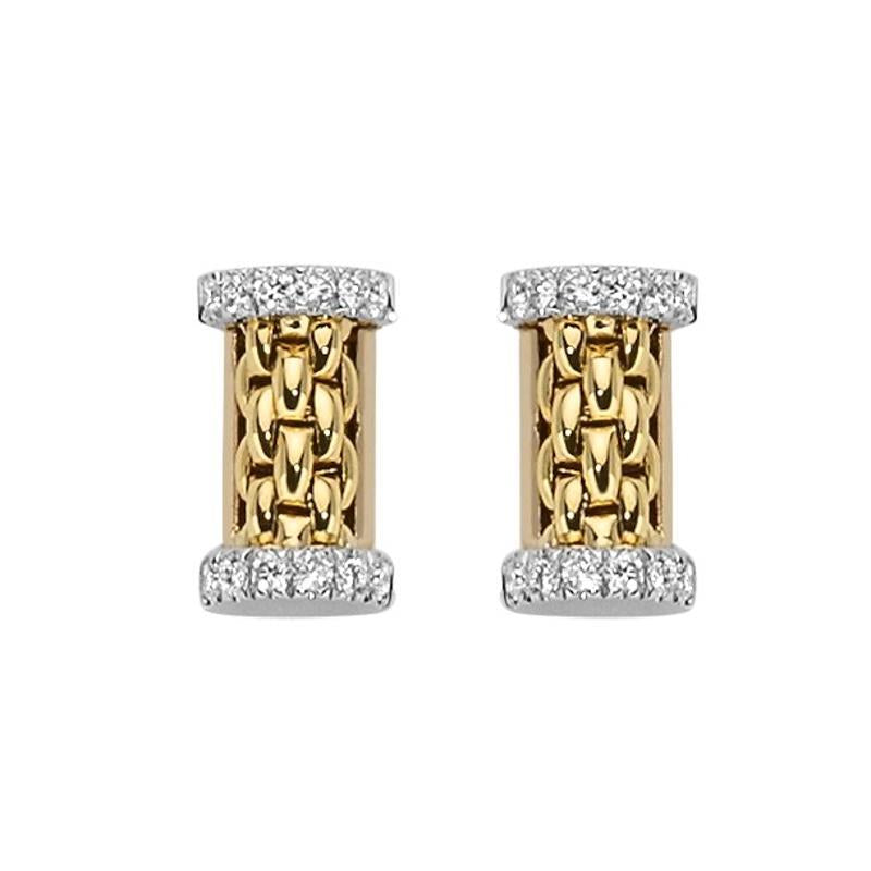 Fope Essentials 18ct Yellow Gold Diamond Stud Earrings