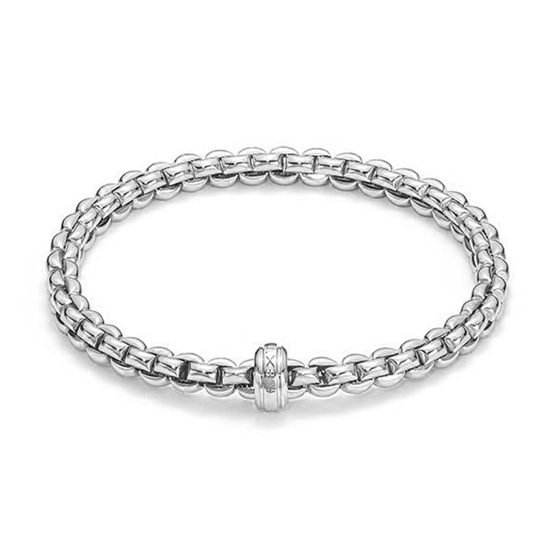 Fope Flex'it Eka 18ct White Gold Bracelet - Xs