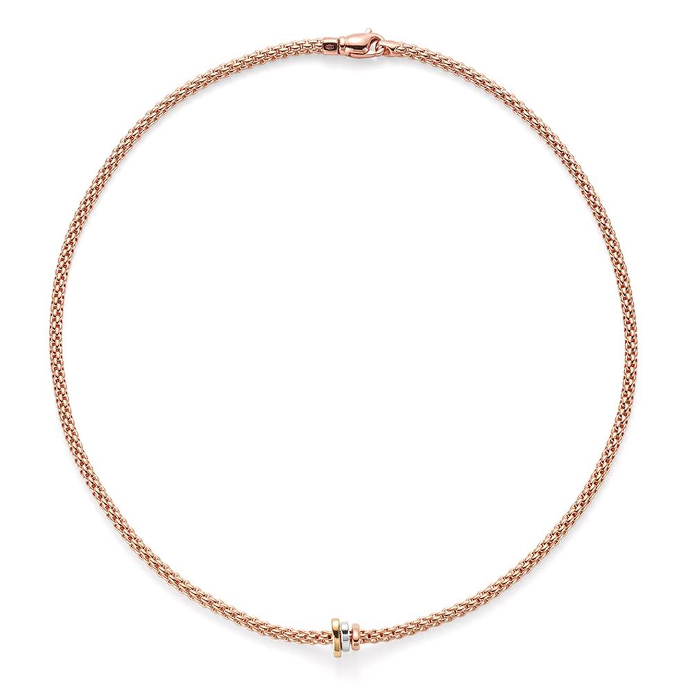 Fope Flex'it Prima 18ct Rose Gold 43cm Necklace