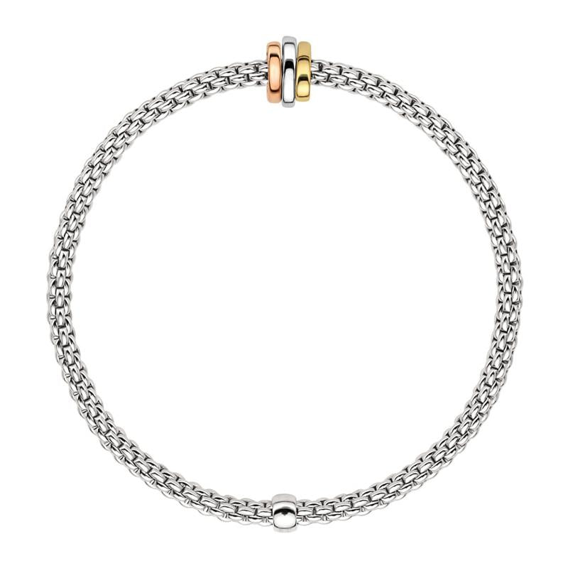 Fope Flex'it Prima 18ct White Gold Bracelet - Xs