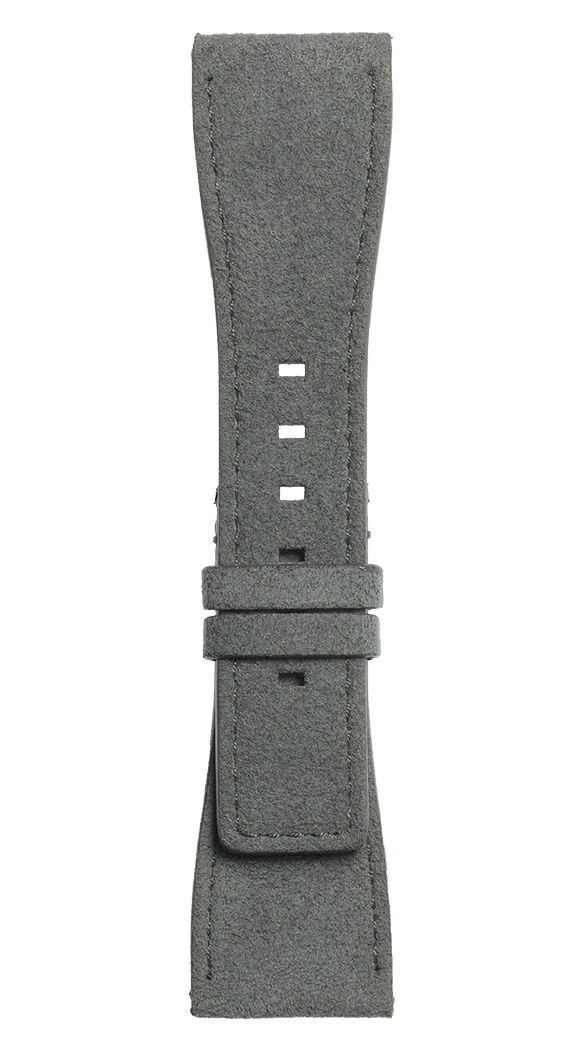 Bell & Ross Strap Br S Grey Alcantara Large