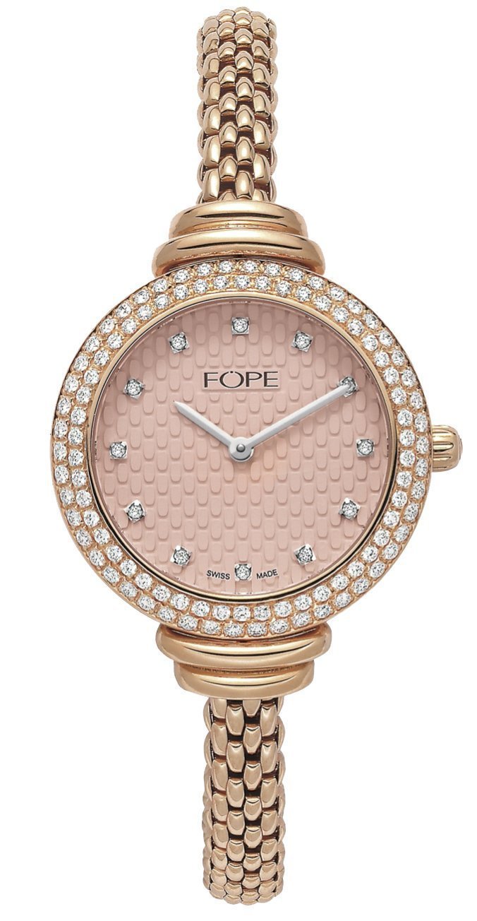 Fope Flex'it Rose Gold Diamonds Medium 14.5cm