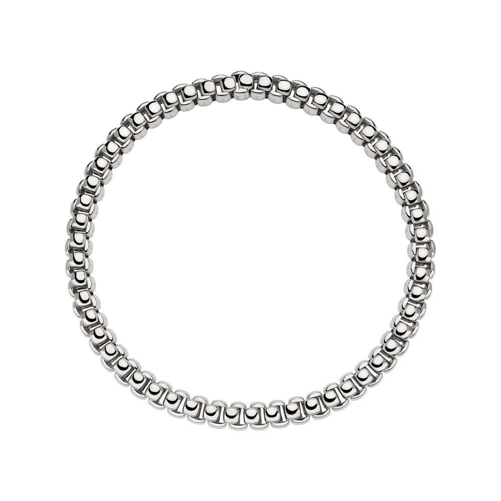 Fope Luna 18ct White Gold Flexible Necklace - 43cm