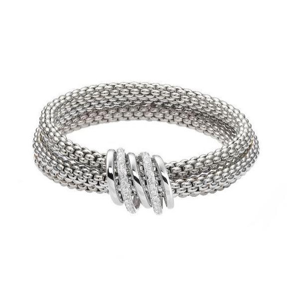 Fope Mialuce 18ct White Gold 0.54ct Diamond Bracelet - M