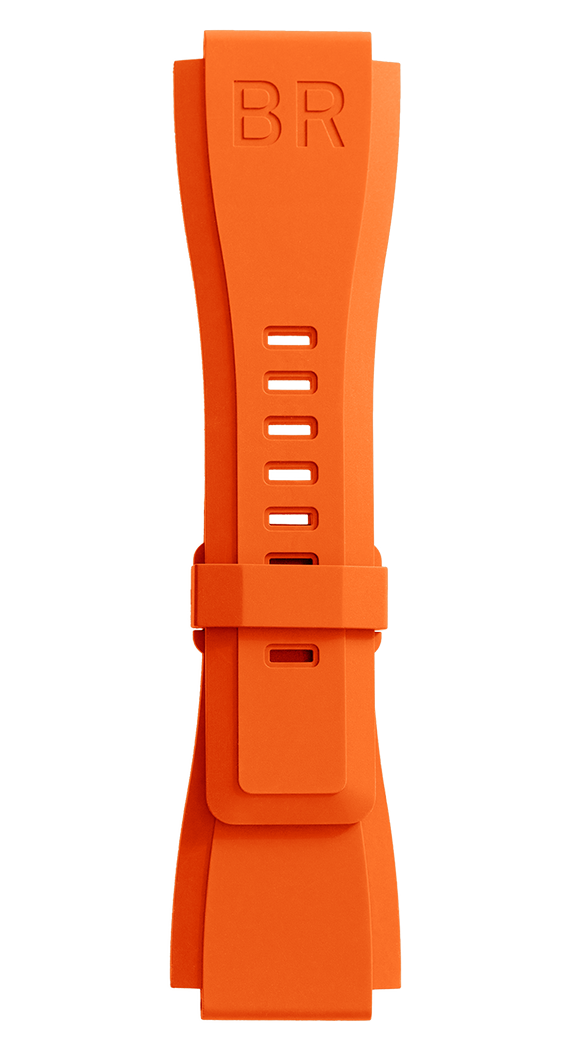 Bell & Ross Strap Br01/br03 Rubber Orange Xs