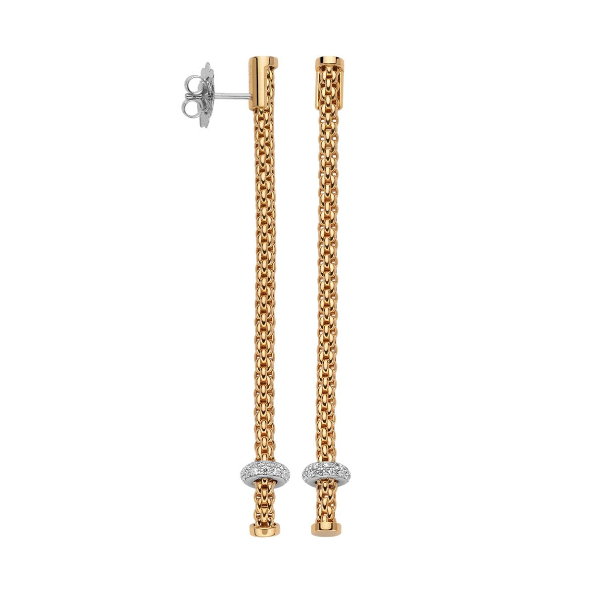 Fope Prima 18ct Yellow Gold 0.36ct Diamond Drop Earrings