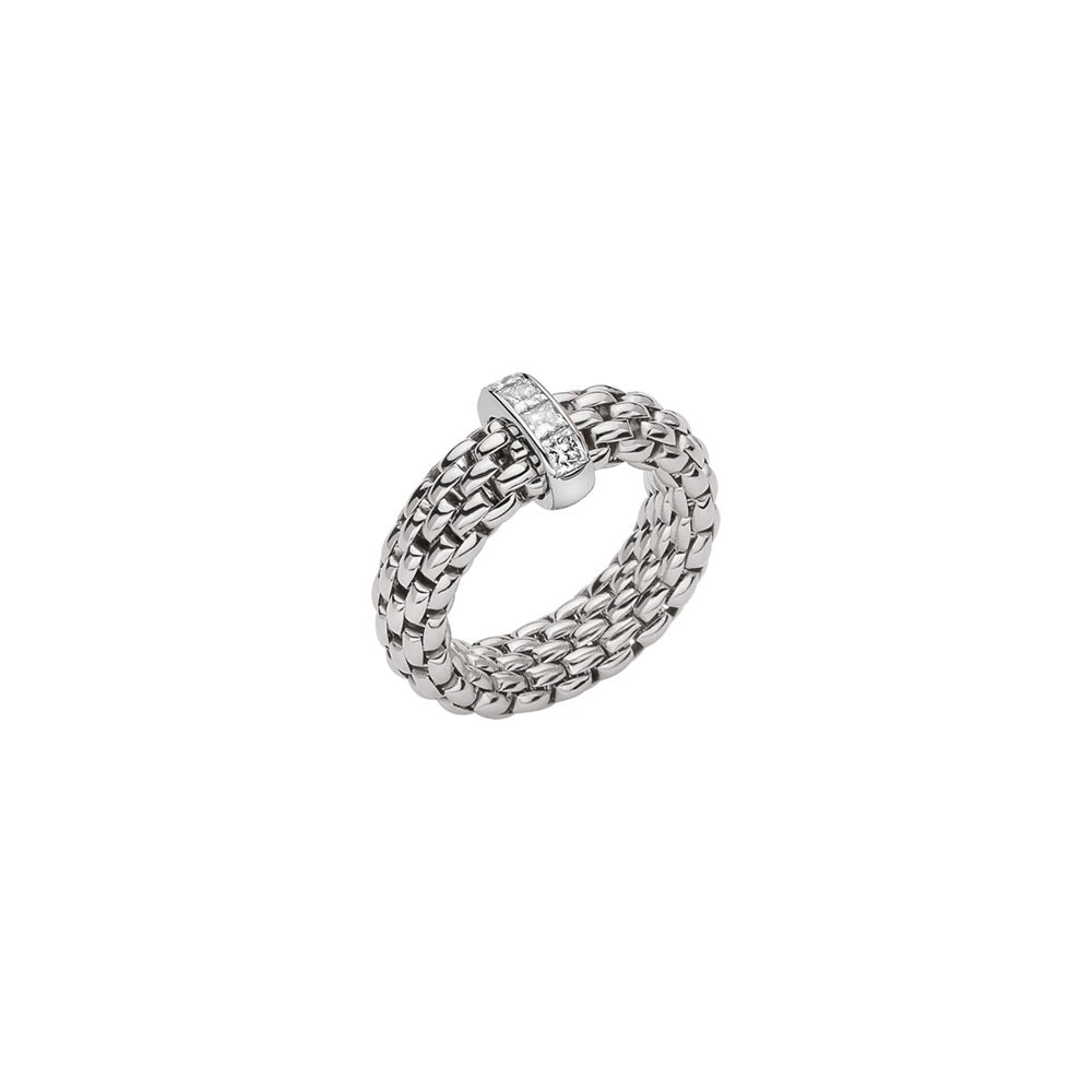 Fope Vendome 18ct White Gold 0.35ct Diamond Ring - Xl