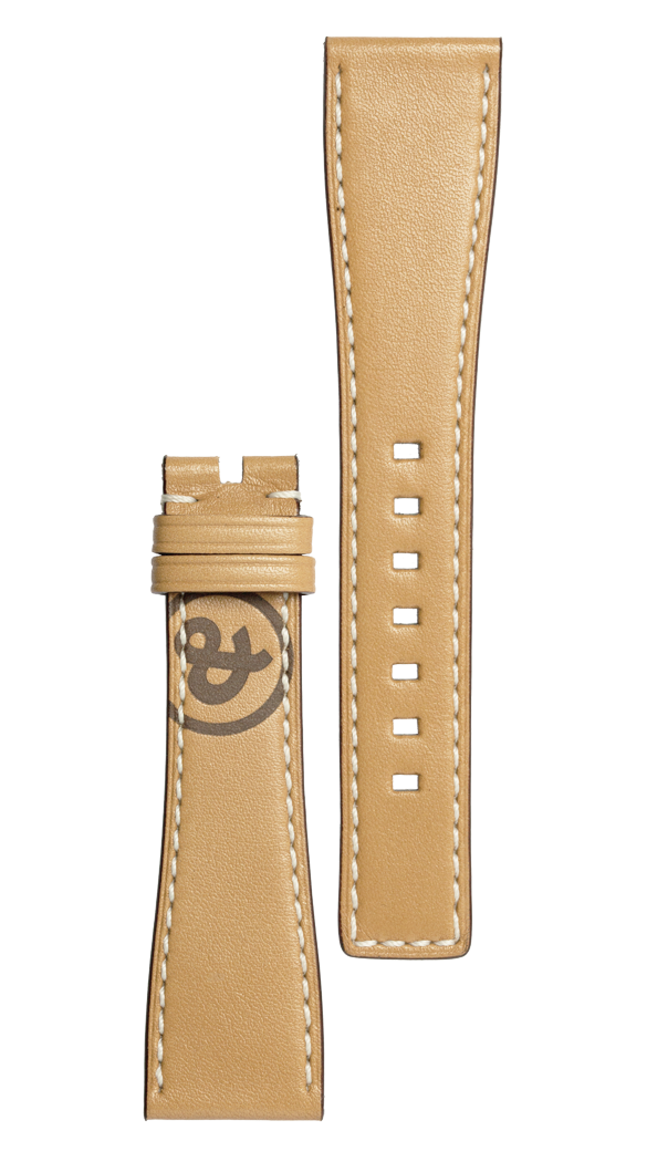 Bell & Ross Strap Brs Calfskin Heritage Natural Brown Xs