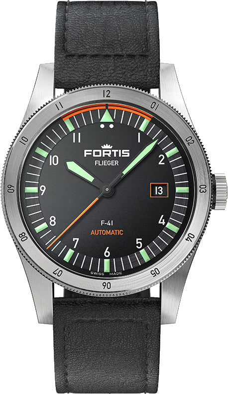 Fortis Flieger F-41 Automatic On Aviator Strap