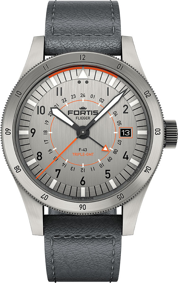 Fortis Flieger F-43 Triple-gmt Titanium