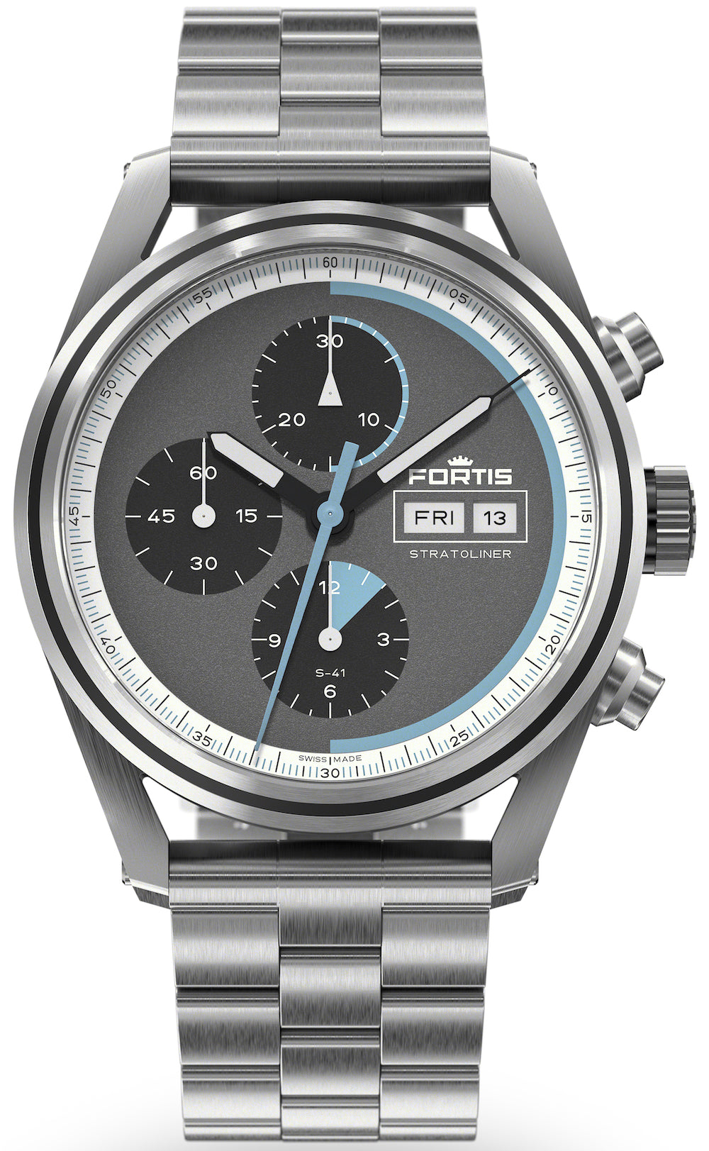 Fortis Stratoliner Cosmic Grey Bracelet