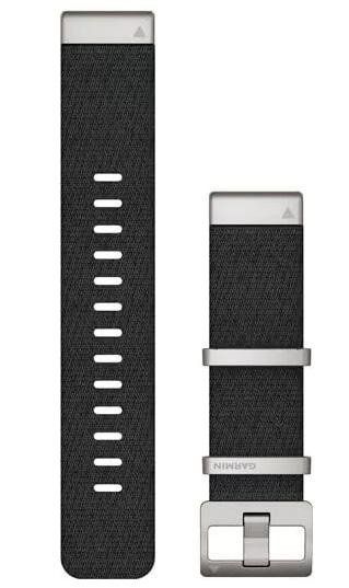 Garmin Strap Quickfit 22 Jacquard Weave Black Nylon