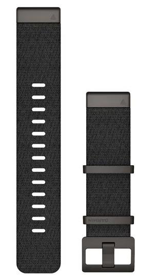Garmin Strap Quickfit 22 Jacquard Weave Nylon Heathered Black