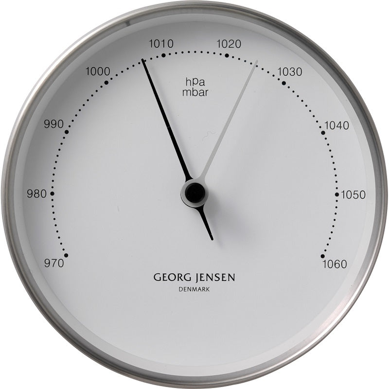 Georg Jensen Koppel Stainless Steel 10cm Barometer - Silver