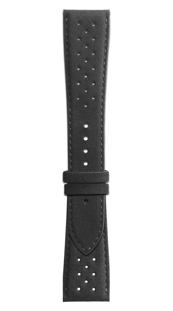 Bell & Ross Strap Vintage Br V2 Perforated Black Alcantara Large