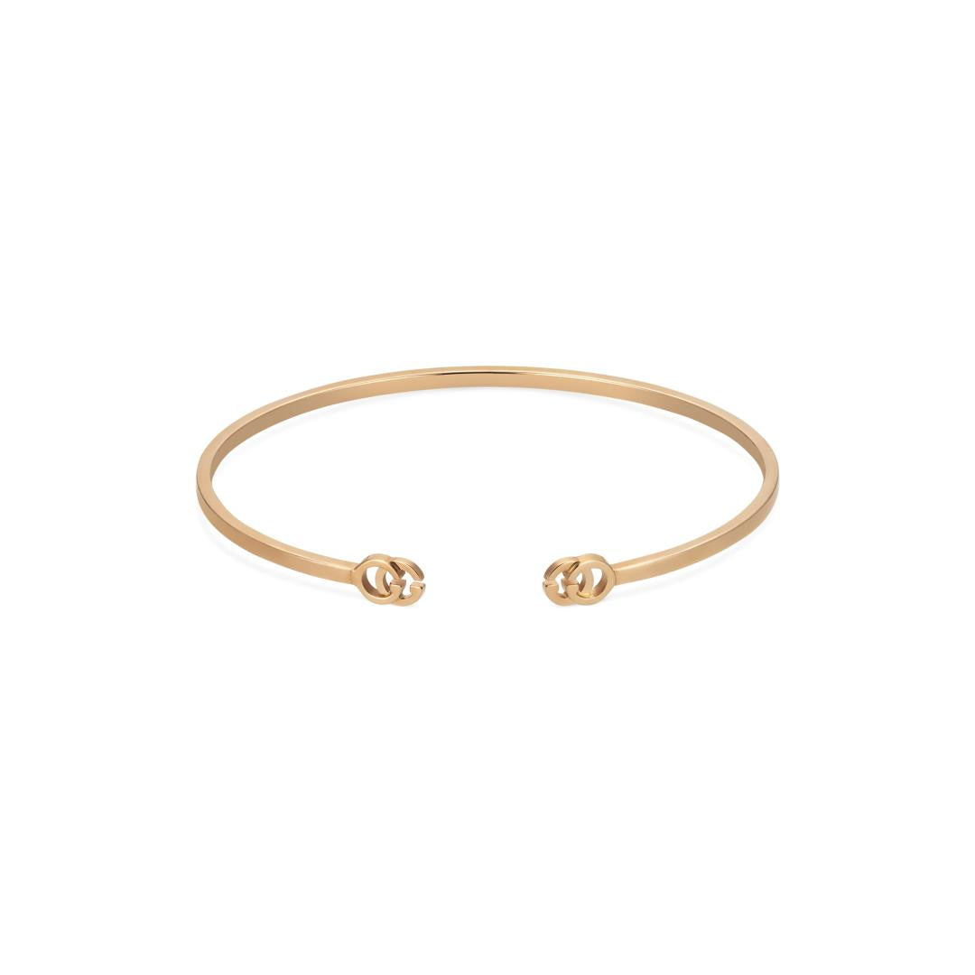 Gucci Gg Running 18ct Rose Gold Bangle - 18cm