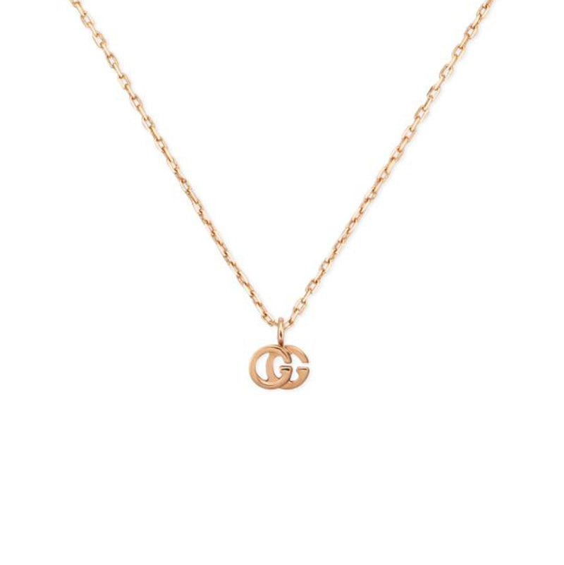 Gucci Gg Running 18ct Rose Gold Pendant - Gold