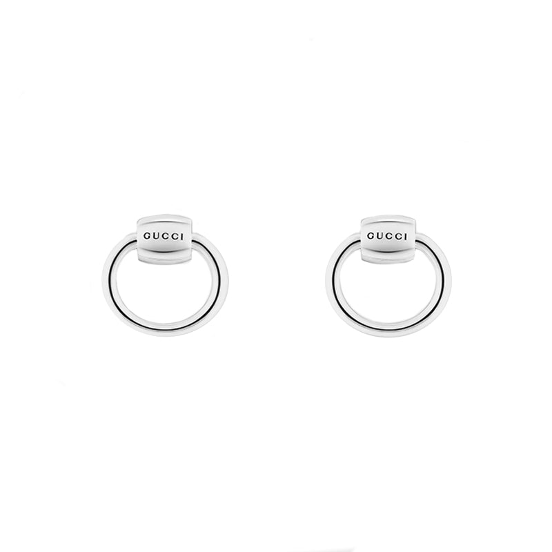 Gucci Horsebit Sterling Silver Earrings