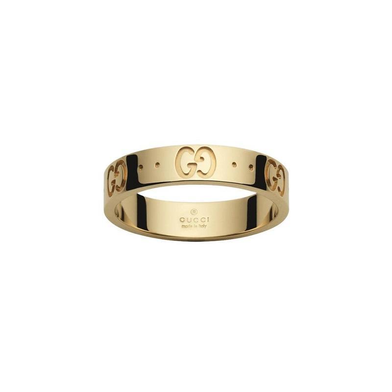 Gucci Icon 18ct Yellow Gold Thin Band Ring - Q