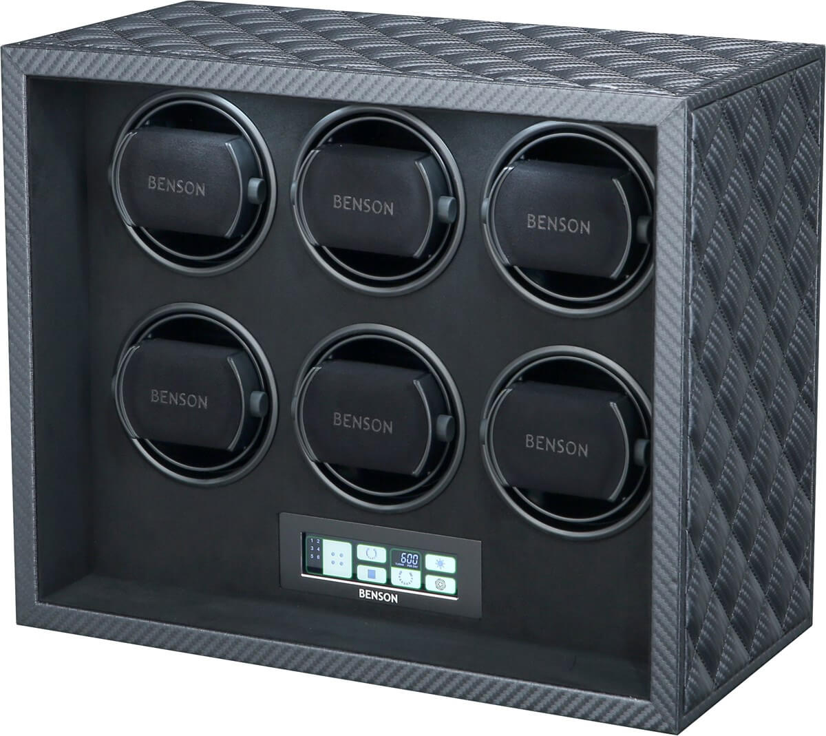 Benson Watch Winder Black Series Leather 6.22.cf Carbon Fibre
