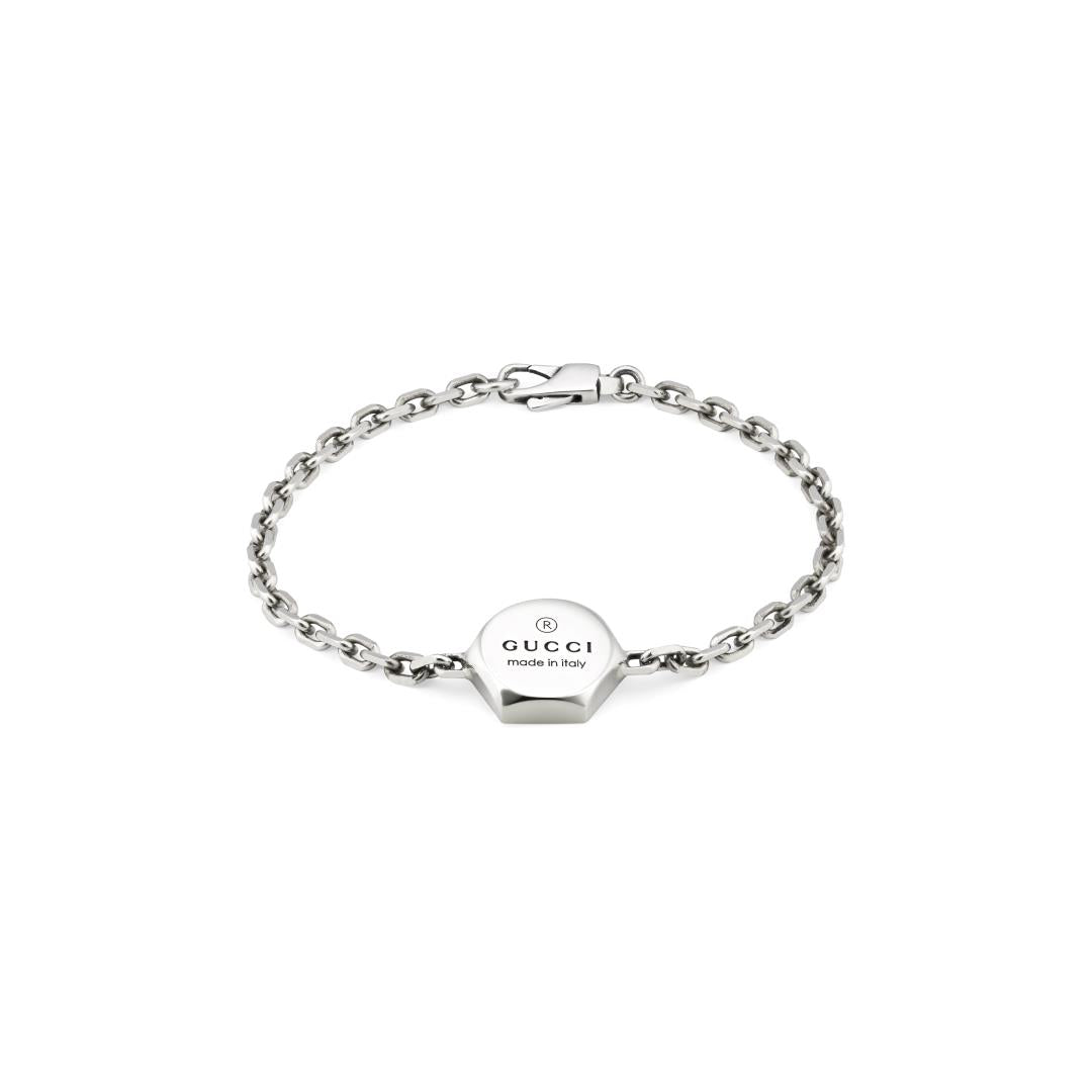 Gucci Trademark Sterling Silver Bracelet - 19cm