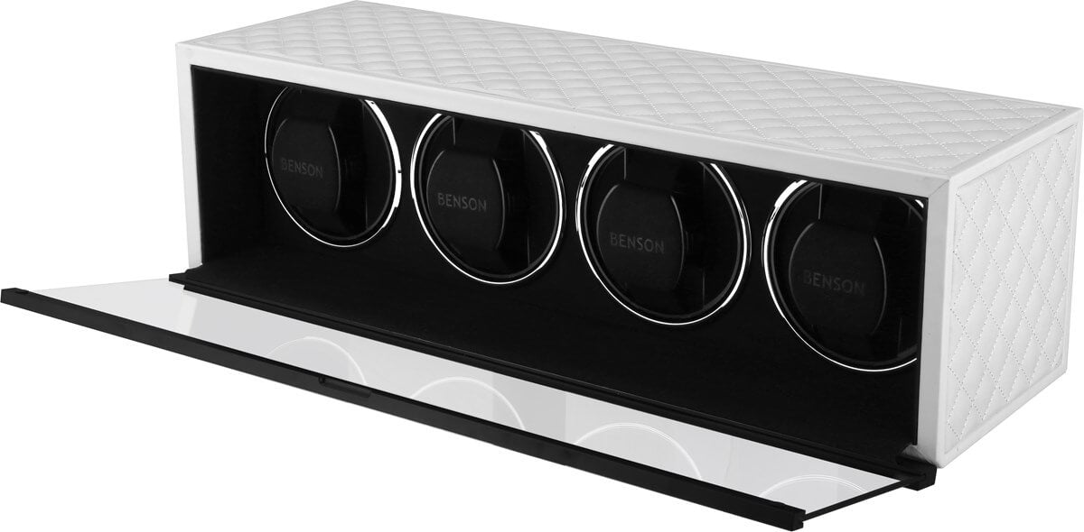 Benson Watch Winder Quad Swiss Series 4.20 White Leather