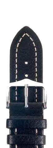 Hirsch Strap Buffalo Black Large 18mm
