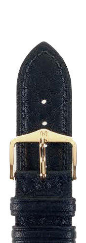 Hirsch Strap Camelgrain Black Large 19mm