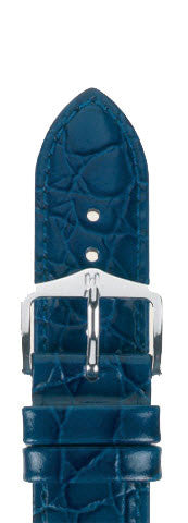Hirsch Strap Crocograin Blue Medium 18mm