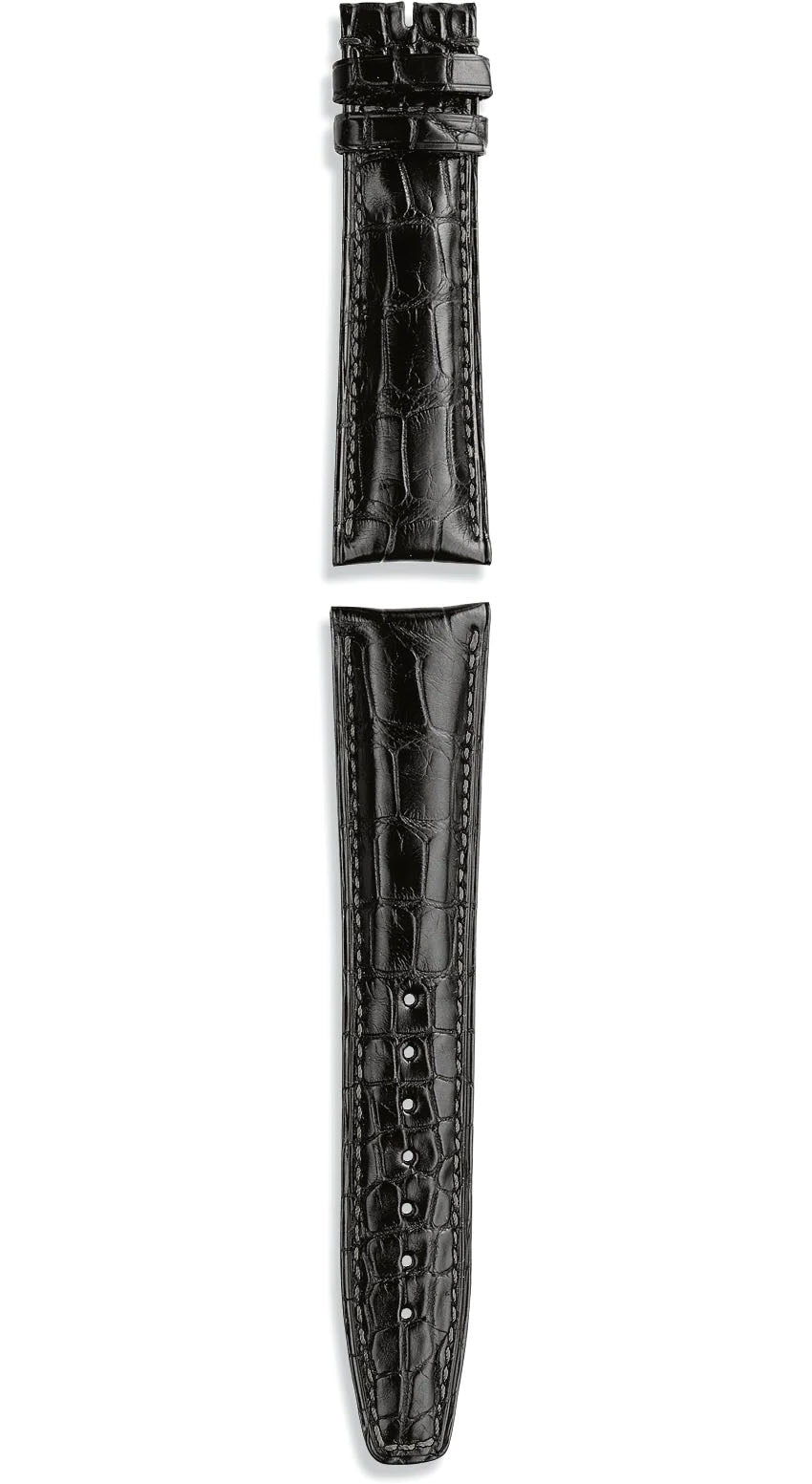 Iwc Strap Alligator Black For Folding Clasp Xs