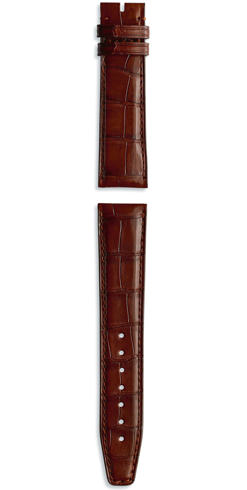 Iwc Strap Alligator Dark Brown For Folding Clasp Xl