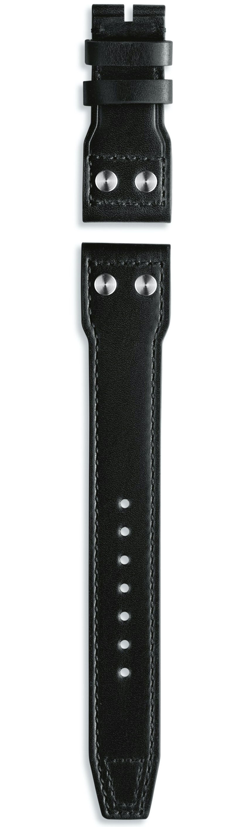 Iwc Strap Calfskin Black For Folding Clasp