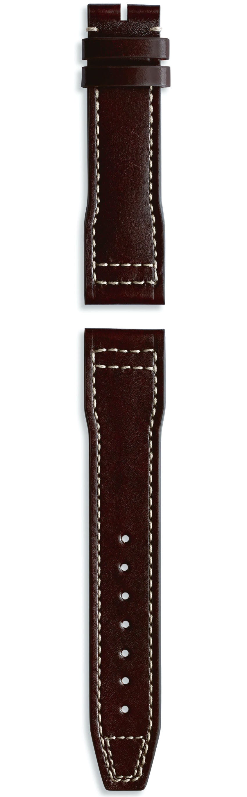 Iwc Strap Calfskin Marron Brown For Folding Clasp Xl