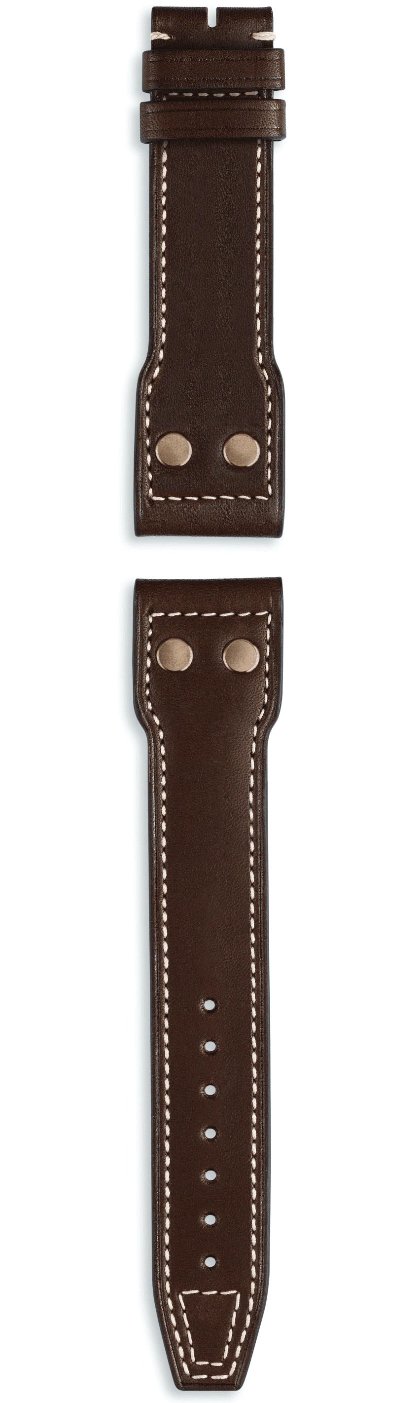 Iwc Strap Calfskin Marron Brown For Pin Buckle
