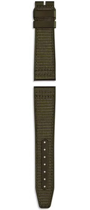 Iwc Strap Rubber Pilot's Chrono 43 21/18mm Olive Textured Inlay