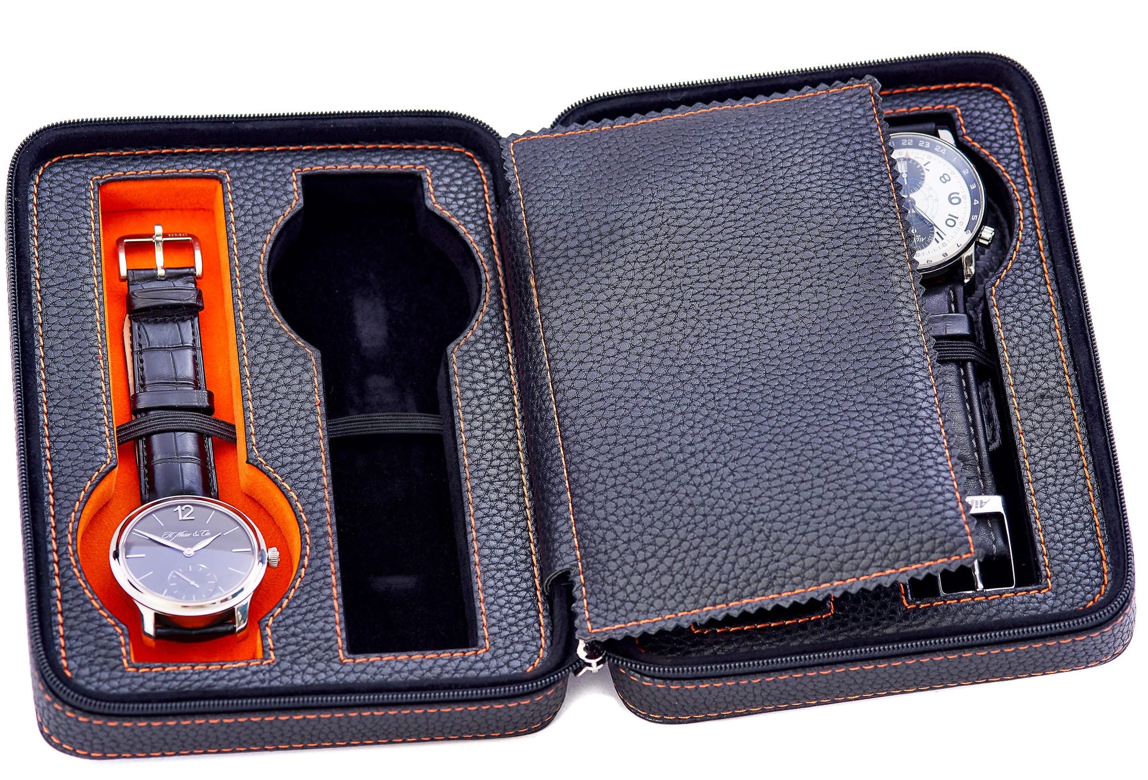 Leanschi Watch Case Black And Orange