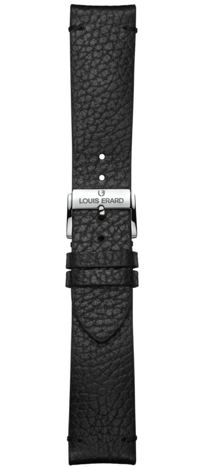 Louis Erard Strap Leather Black Grained 20/18mm