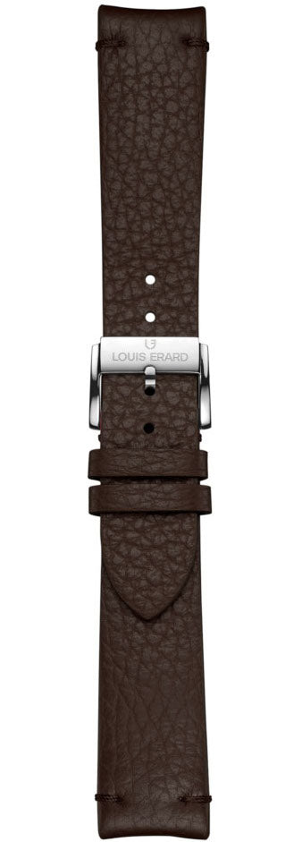 Louis Erard Strap Leather Dark Brown Grained 20/18mm