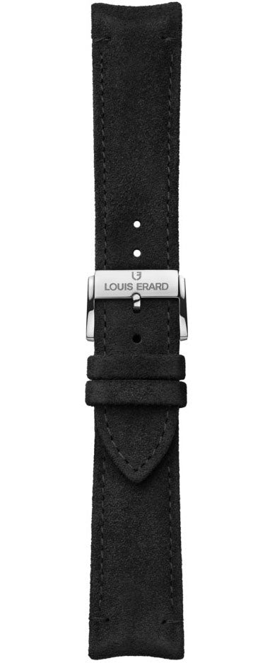 Louis Erard Strap Leather Deep Black Nubuck 22/20mm