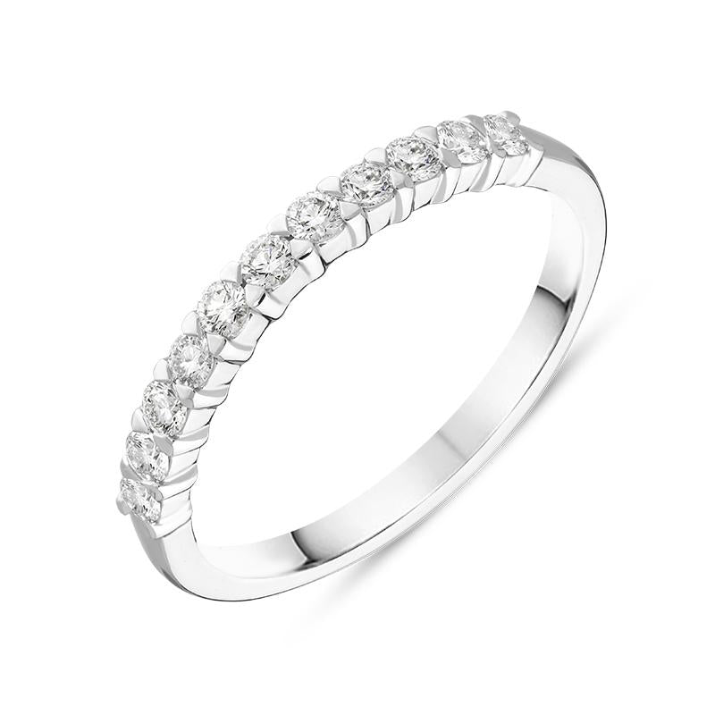 Platinum Brilliant Cut 0.29ct Diamond Half Eternity Ring