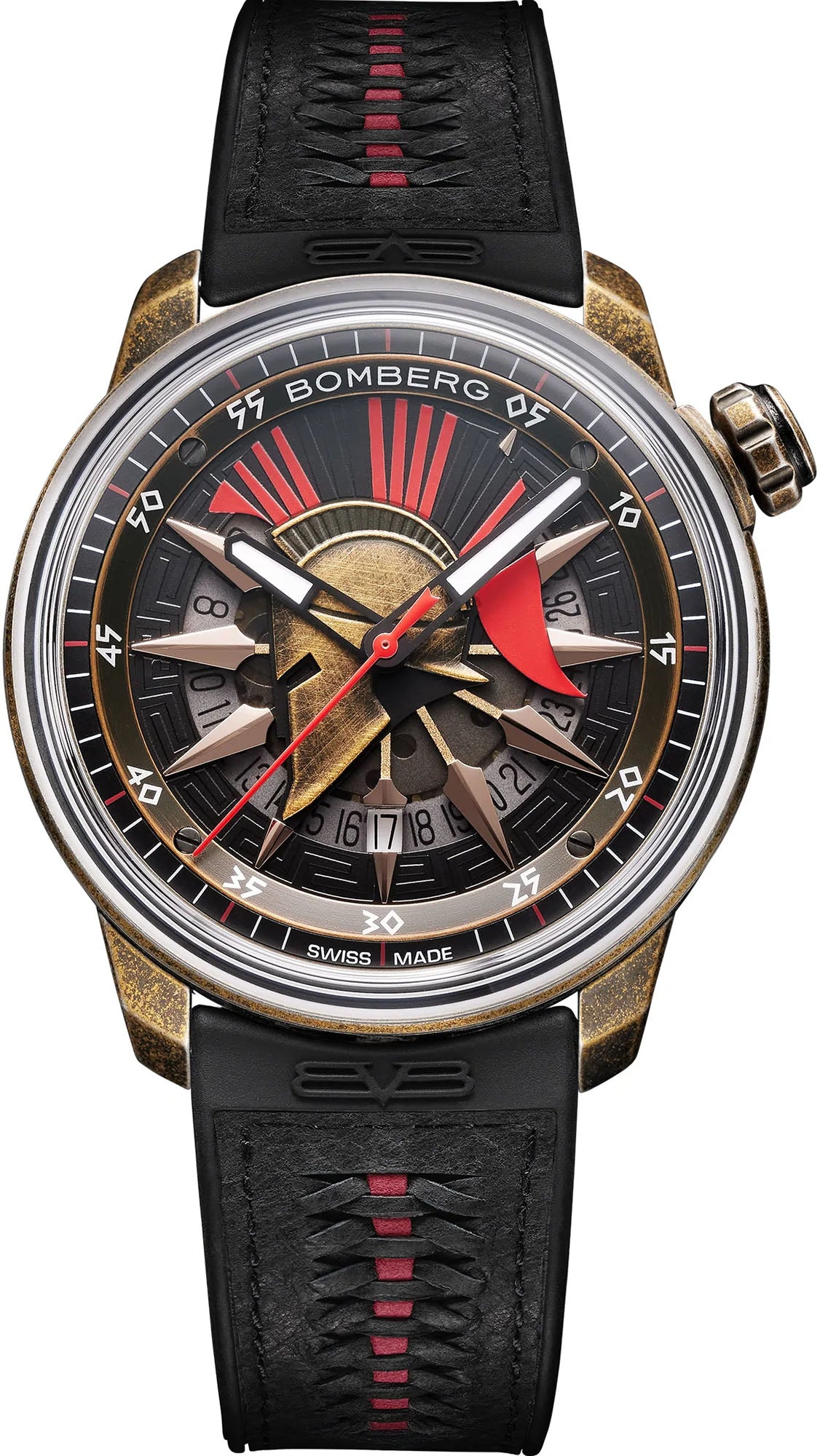 Bomberg Bb-01 Auto Spartan Red Black Limited Edition