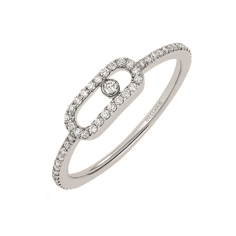 Messika Move Uno Pave 18ct White Gold 0.15ct Diamond Ring - K