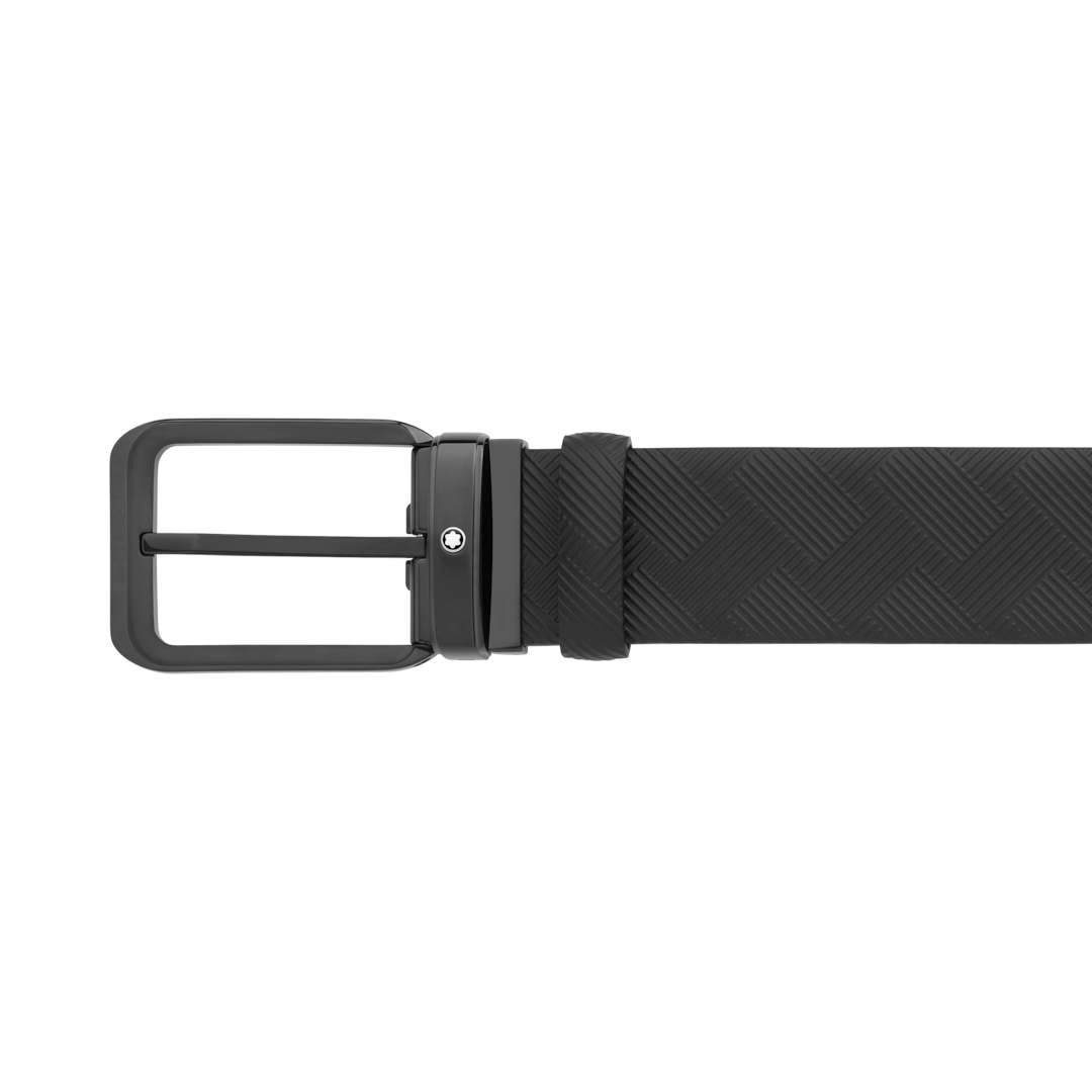 Montblanc Belt Extreme 3.0 Leather Pin Buckle 35mm Black - Black