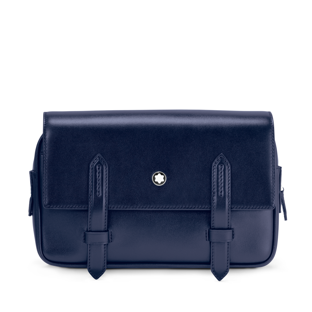 Montblanc Meisterstuck Leather Messenger Bag Ink Blue