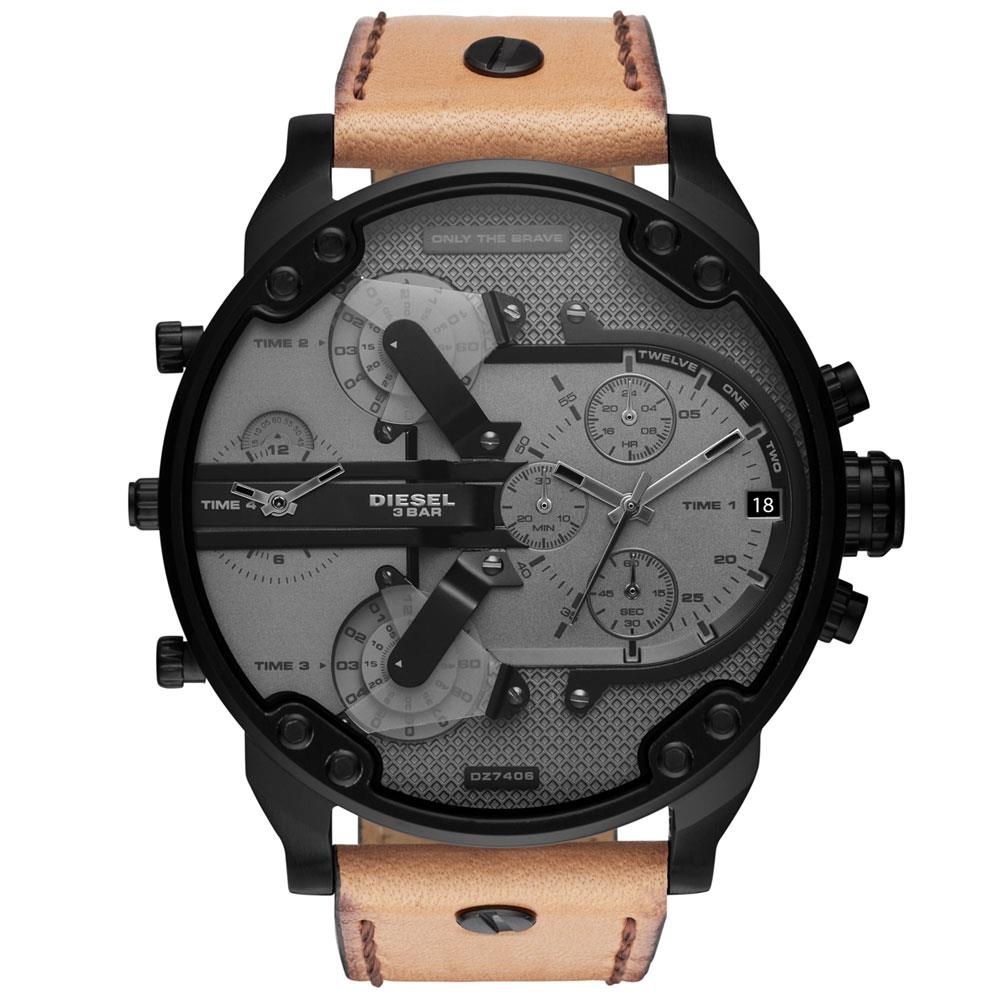 Diesel Dz7406 Mr. Daddy 2.0 Chronograph Brown Leather Mens Watch
