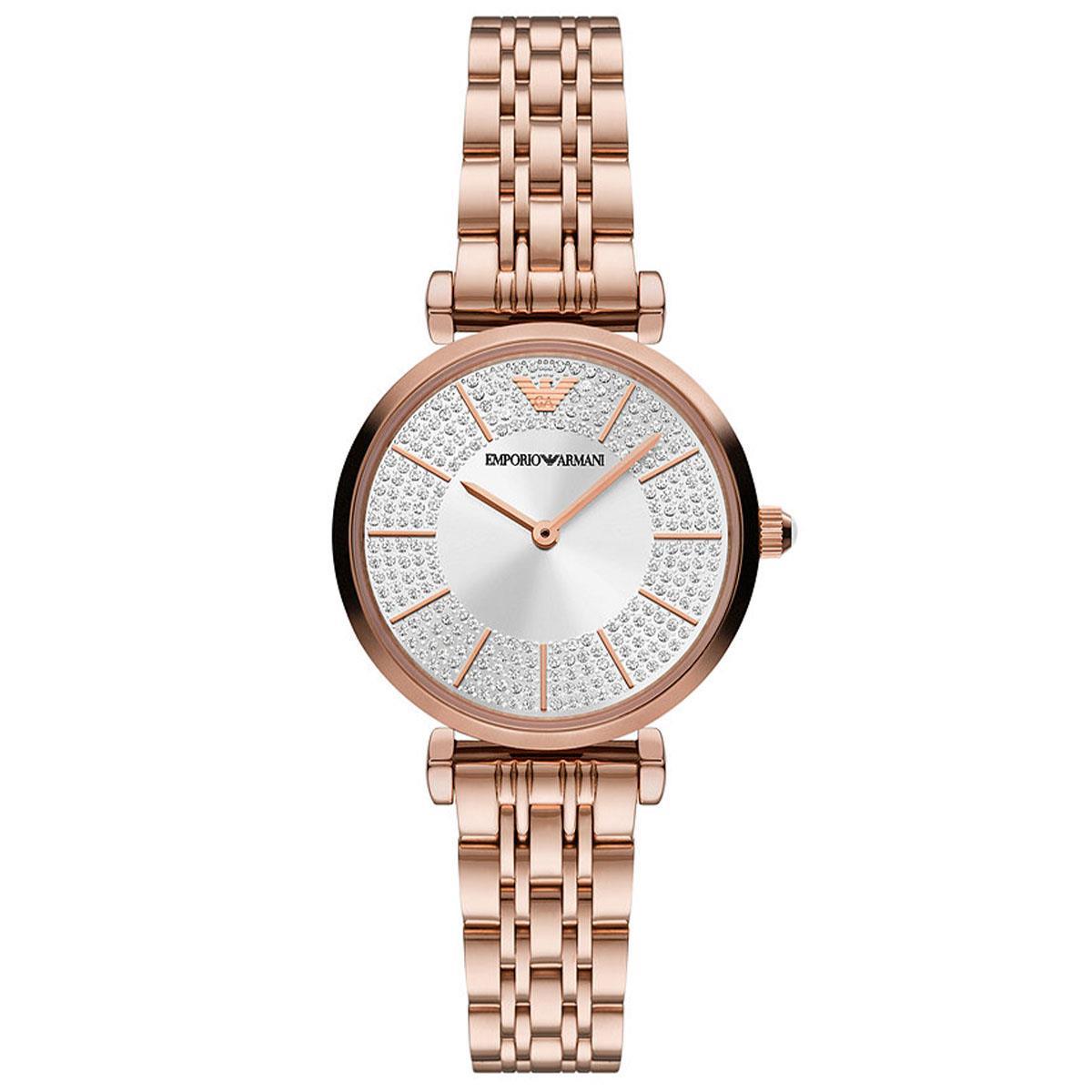 Emporio Armani Ar11446 Gianni T-bar Analog Silver Dial Womens Watch