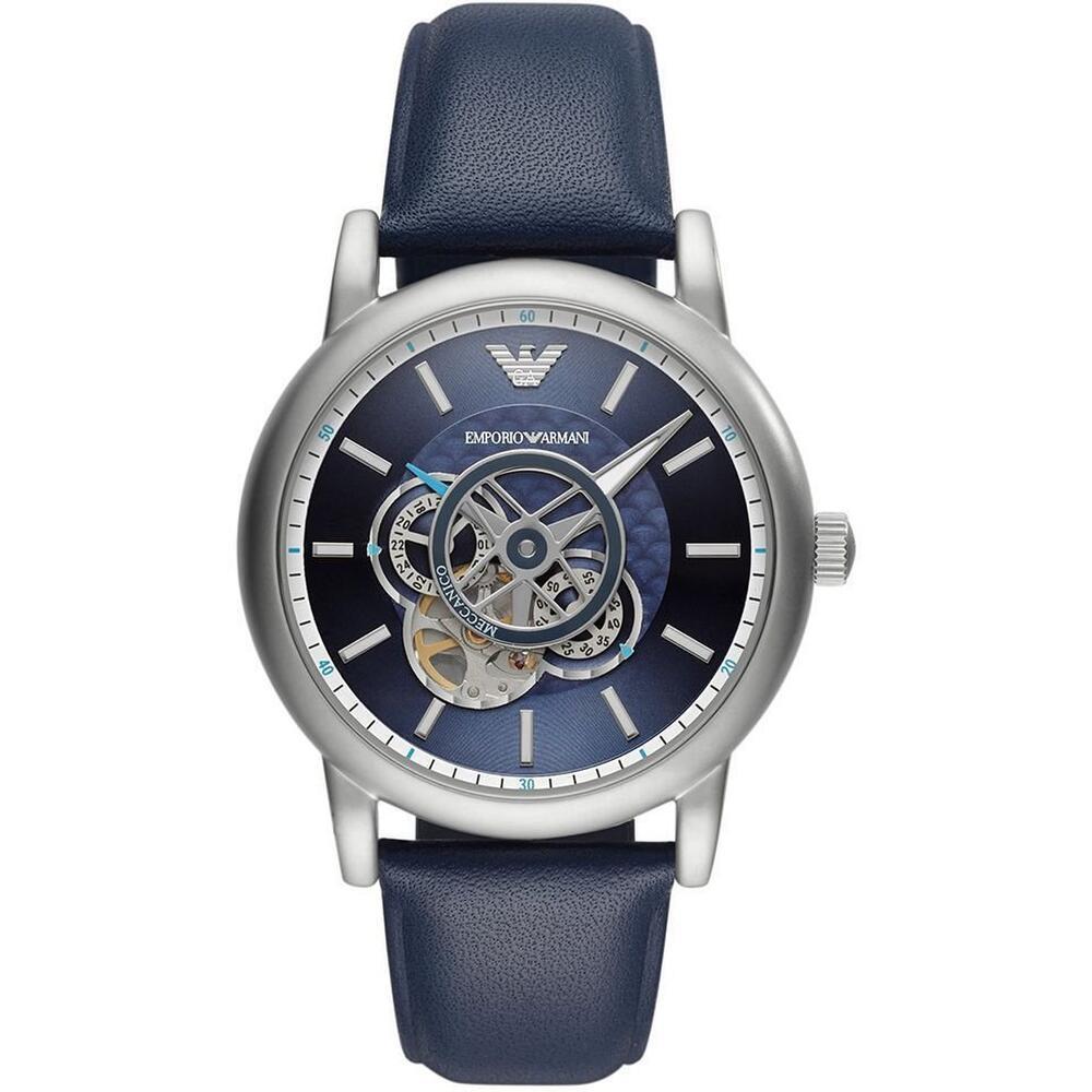 Emporio Armani Ar60011 Chronograph Automatic Blue Dial Mens Watch